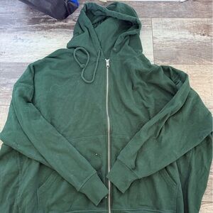 Aeropostale Deep Green Women's Zip-Up Hoodie